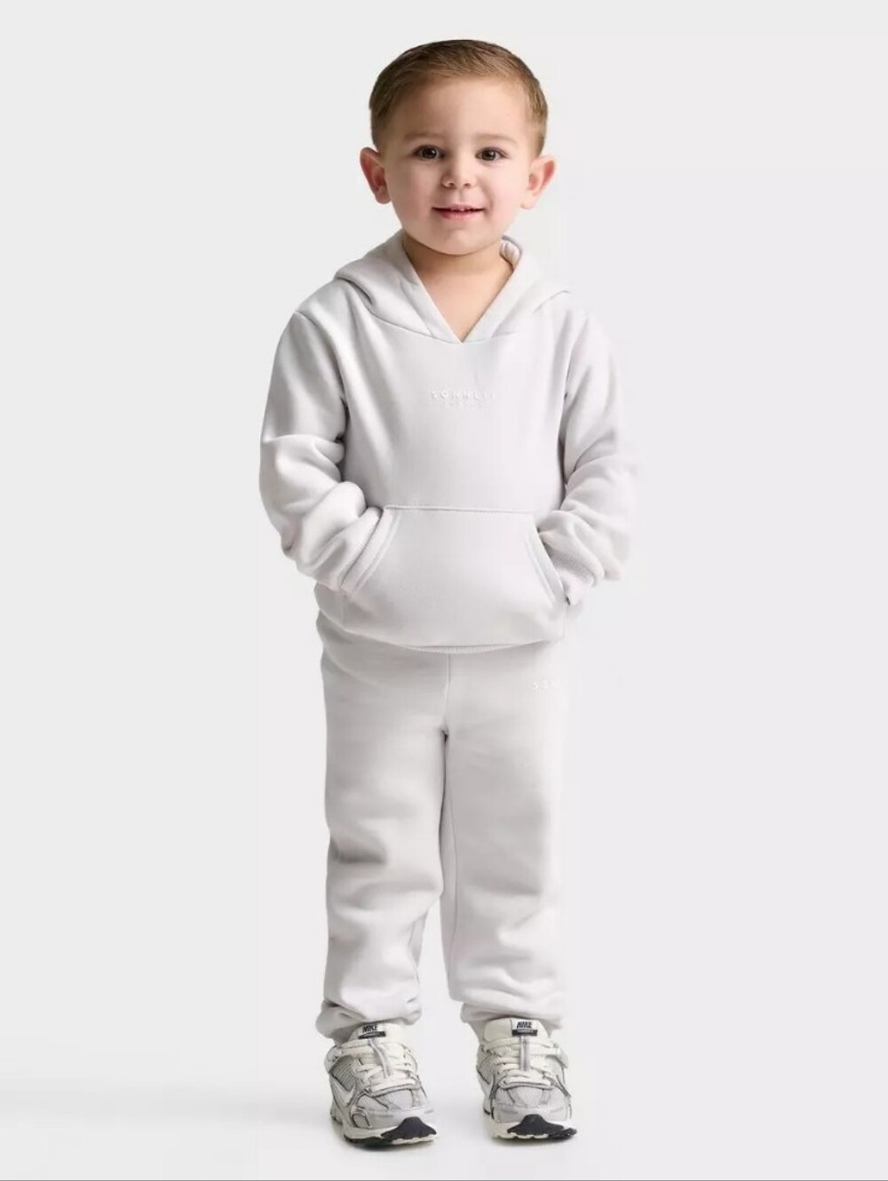 Kids Sonneti 2T London Pullover Hoodie & Jogger Set - Light Gray